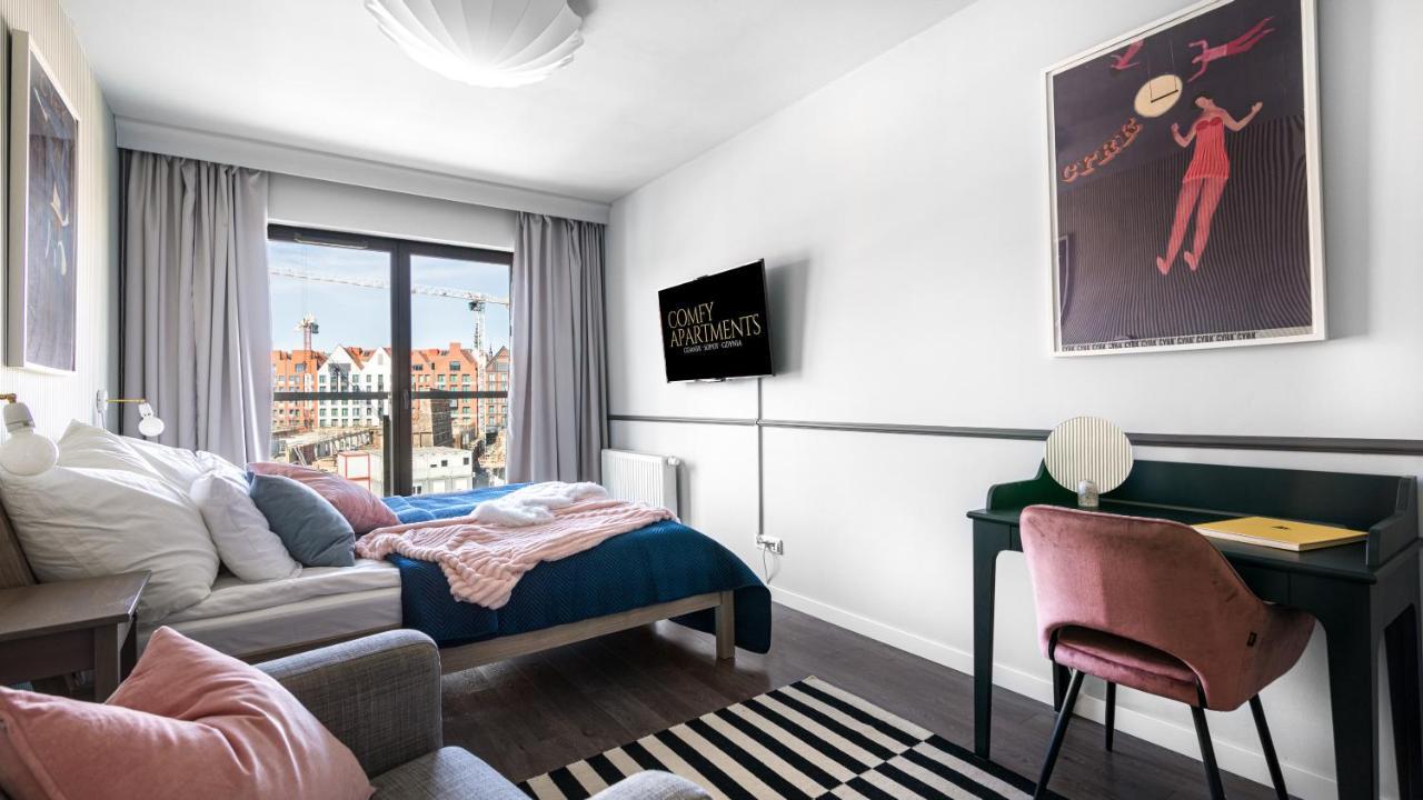 Waterlane W Oknami Na Rzeke - Marina View - Comfy Apartments Gdansk Luaran gambar